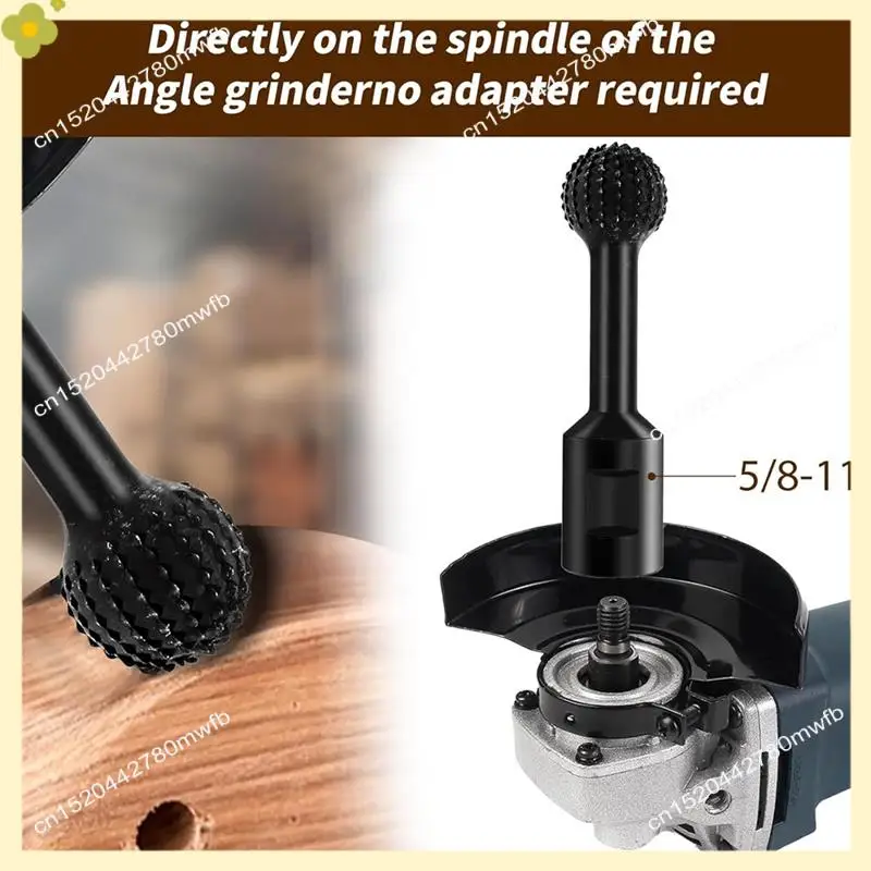 

LDHL 4Pcs Ball Grinding Head Ball Gouge Angle Grinder Attachment Sphere Rotary Burr With 5/8-11 Threads