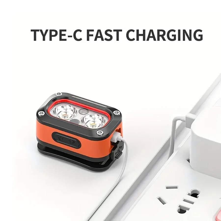 LED Headlamp,Display Rechargeable Motion Sensor Work Headlight,45° Adjustable Headlight,Ideal for Camping,Hiking,Fishing