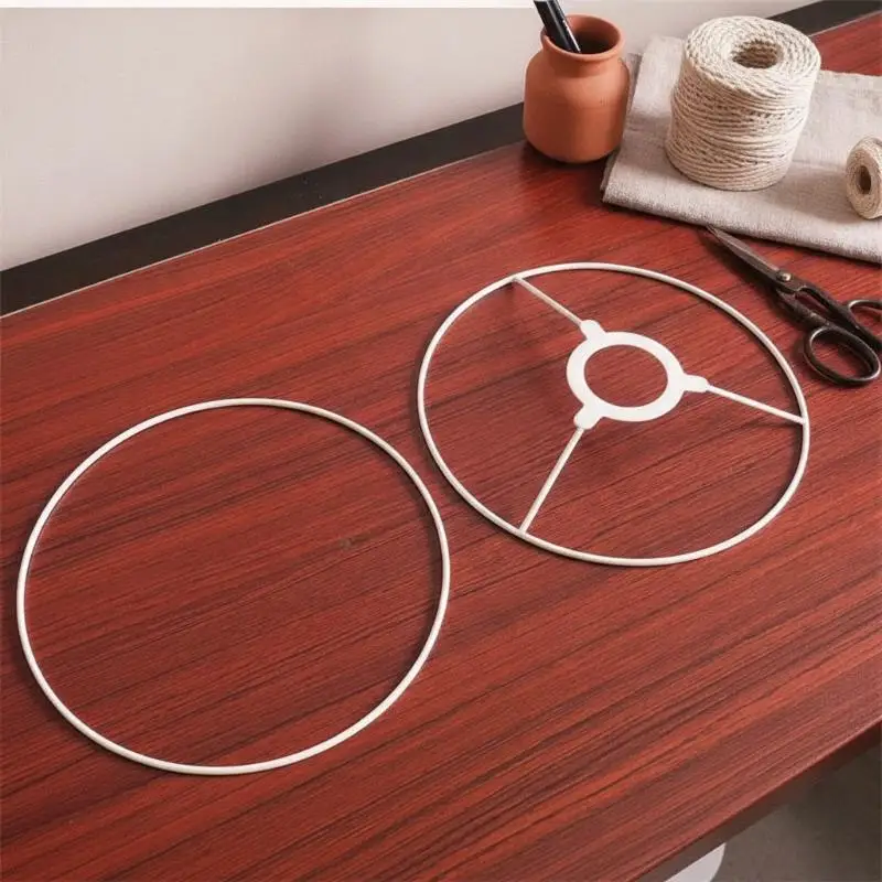 Round Metal Lamp Shade Fix Rings Rust Resistant DIY Chandelier Support Hardware Fitting for Handmade Lighting Crafts