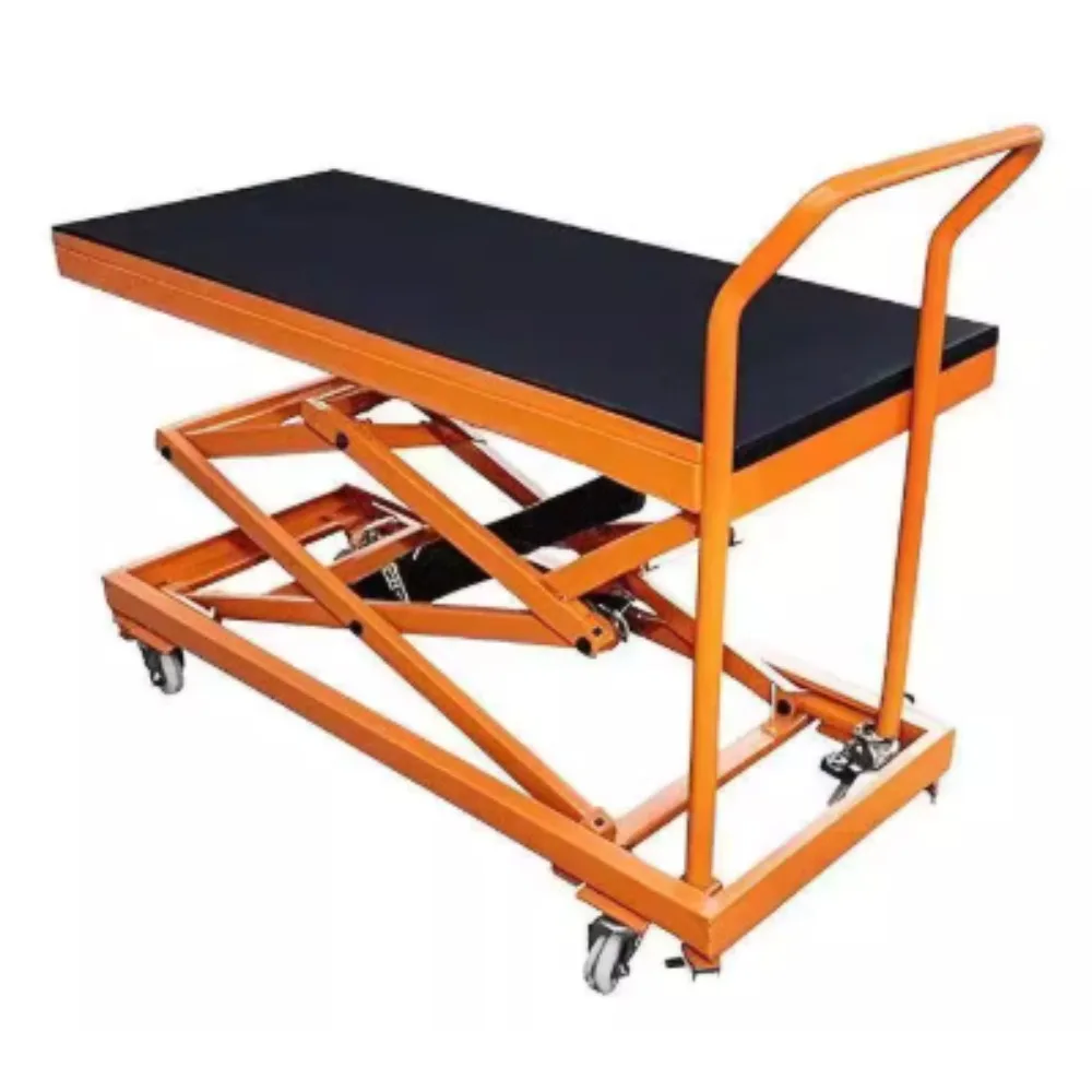 Folding Mobile Hydraulic Lift Scissor Type Working Platform Interior Decoration Push Cart Small Electric Lift Horse Stool