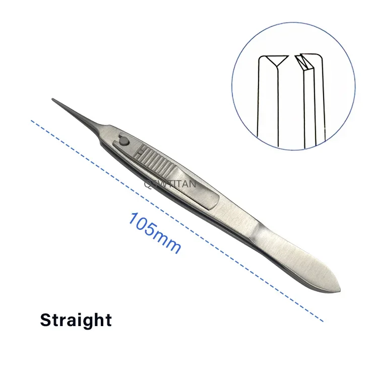 Aço inoxidável Oftálmico Strabismus Fórceps, Instrumento Oftálmico Autoclavável, Pinças De Titânio