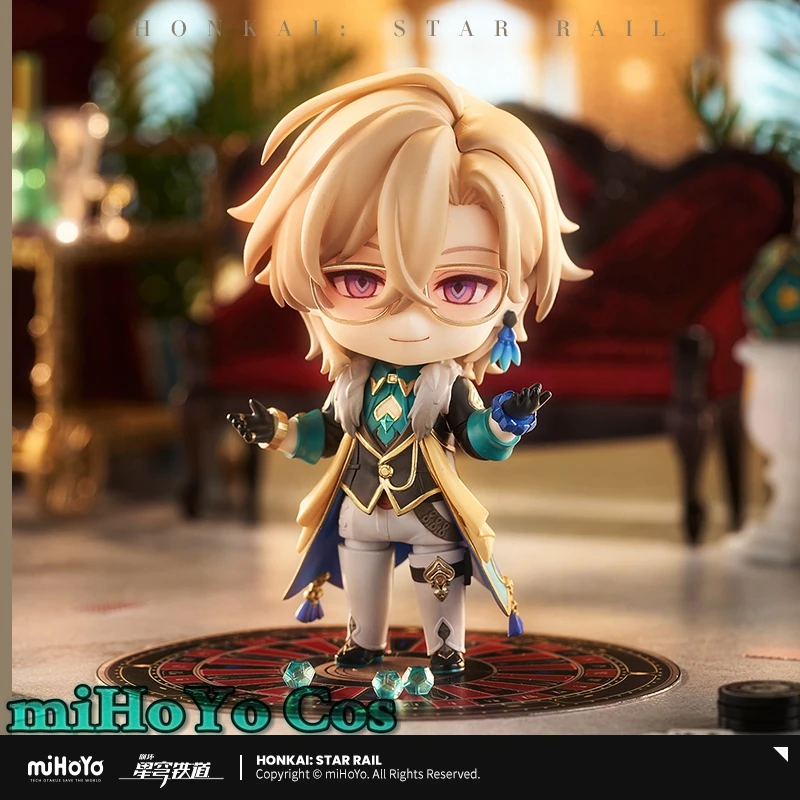 [Genuine] miHoYo Game Honkai Star Rail Aventurine Cartoon Doll Anime Character Desktop Decoration Accessories Halloween Gift