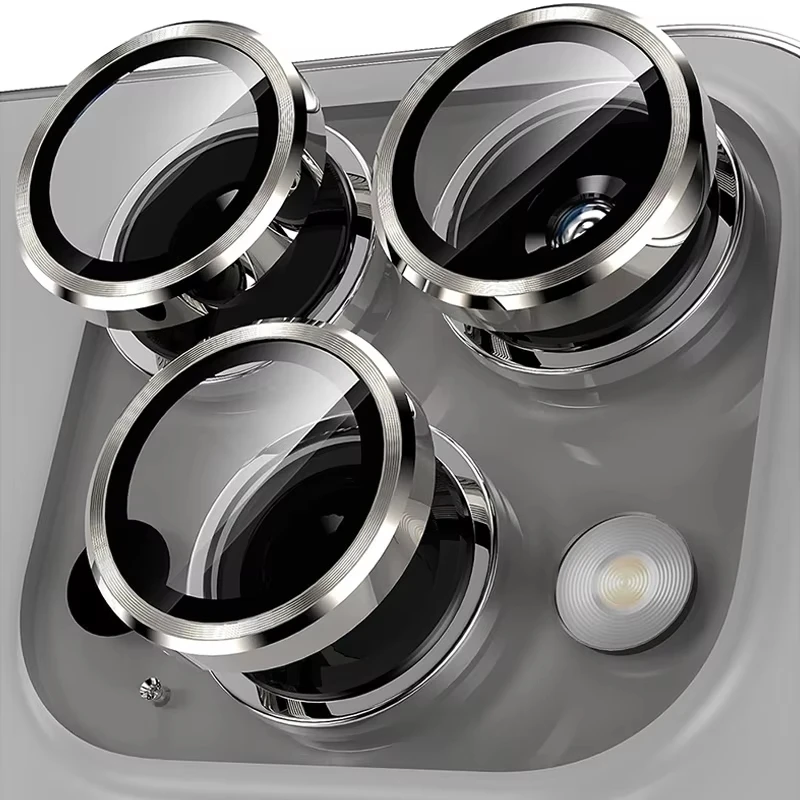Protector de lente de cámara de Metal, 1-3 uds., vidrio para iPhone 17 16 15 14 13 12 11 Pro Max, película de cámara trasera iPhone 16 15 14 Plus 13 Mini