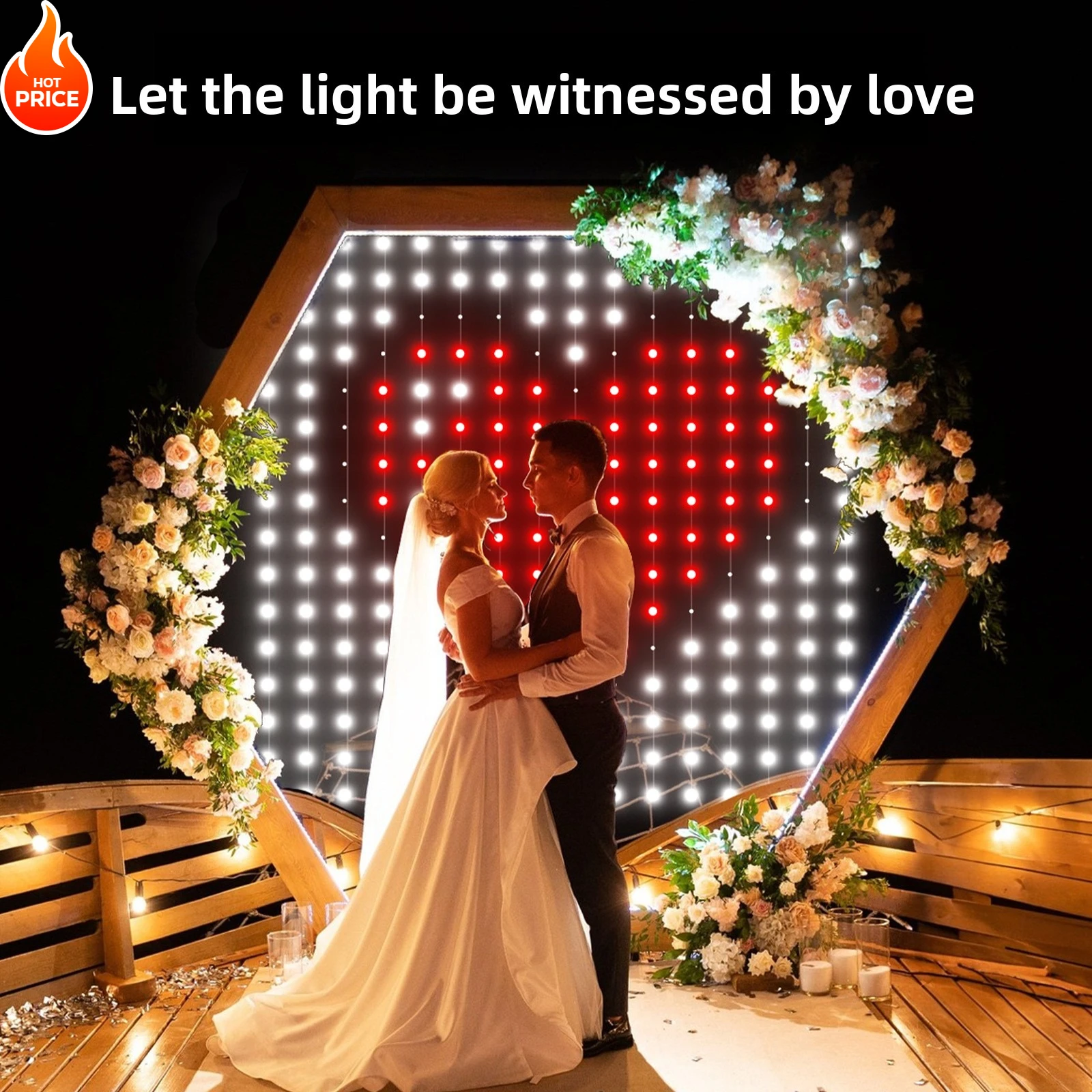 

APP Intelligent LED Curtain Lights, Colorful Leather String Lights, Christmas DIY Atmosphere Lights, Holiday Decoration Lights