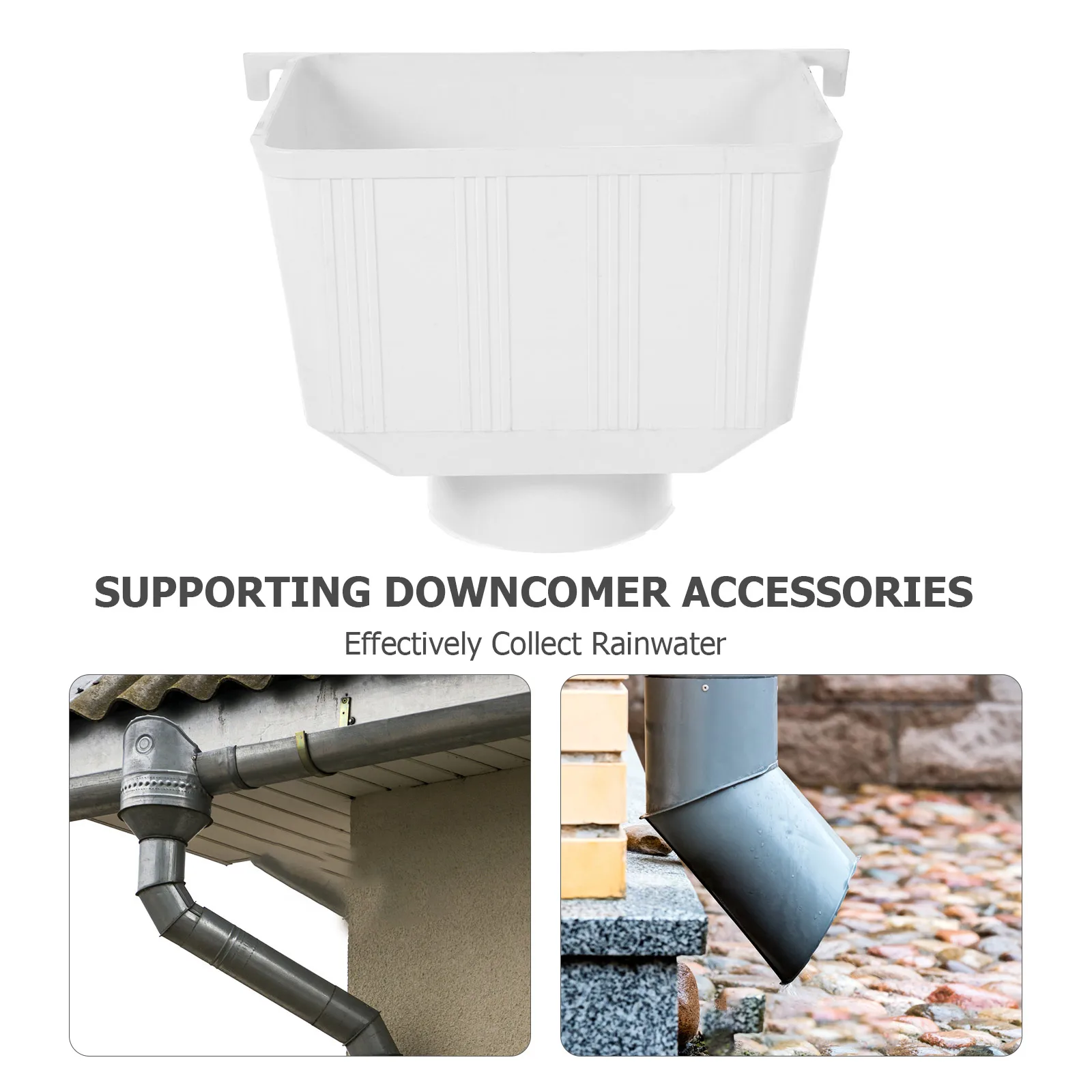 

PVC Rainwater Drainage Pipe Downspout Extension Adapter Drop Outlet Parts Leakproof Easy Install Roof Gutter Connector