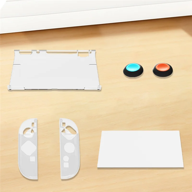A37T-For Switch 2 Detachable Protection Case With Screen Protector & Thumb Grip Caps Controller Case For Nintendo Switch 2