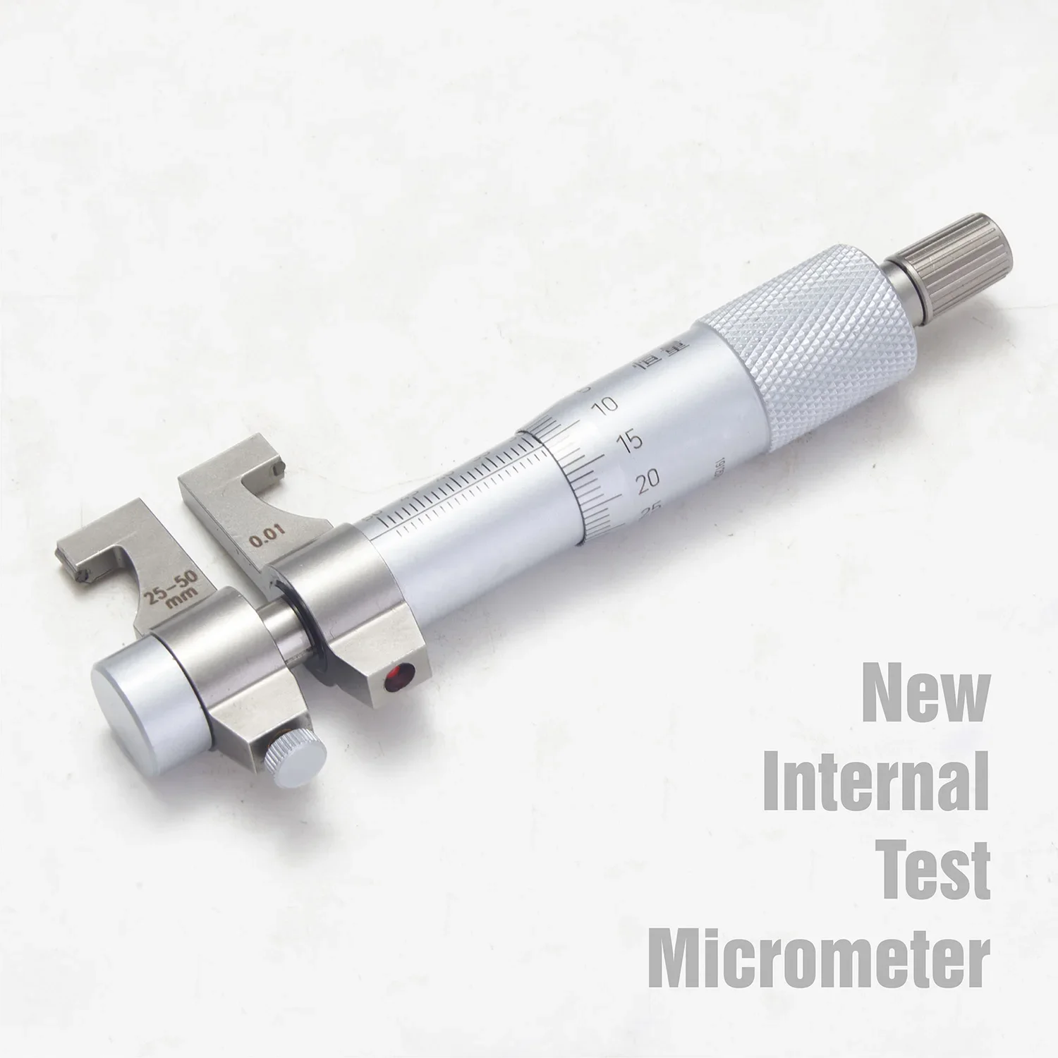 Stainless Steel Two-Point Inner Diameter Micrometer Internal Measuring Micrometer 5-30/25-50-75-100mm0.01N inner Diameter Ruler