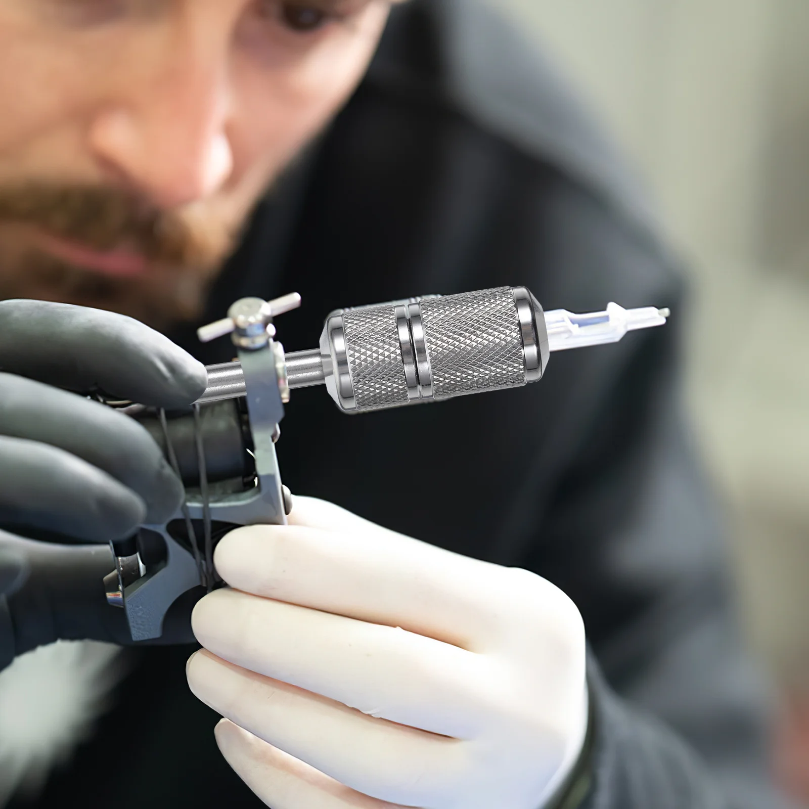 

Stainless Steel Self Locking Tattoo Grip Non Slip Metal Handle Grip for Tattoo Machines 22Mm Wear Resistant Body Art Supplies