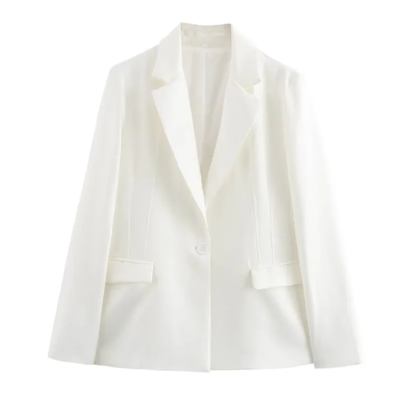 Terno branco de cor sólida feminino, top coat, verão, novo, 2022