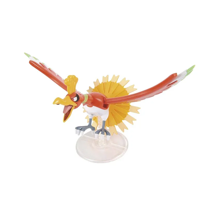 Bandai original pokemon anime ho-oh evolução departamento 05 deus da vida figura de ação brinquedos modelo colecionável presentes para crianças