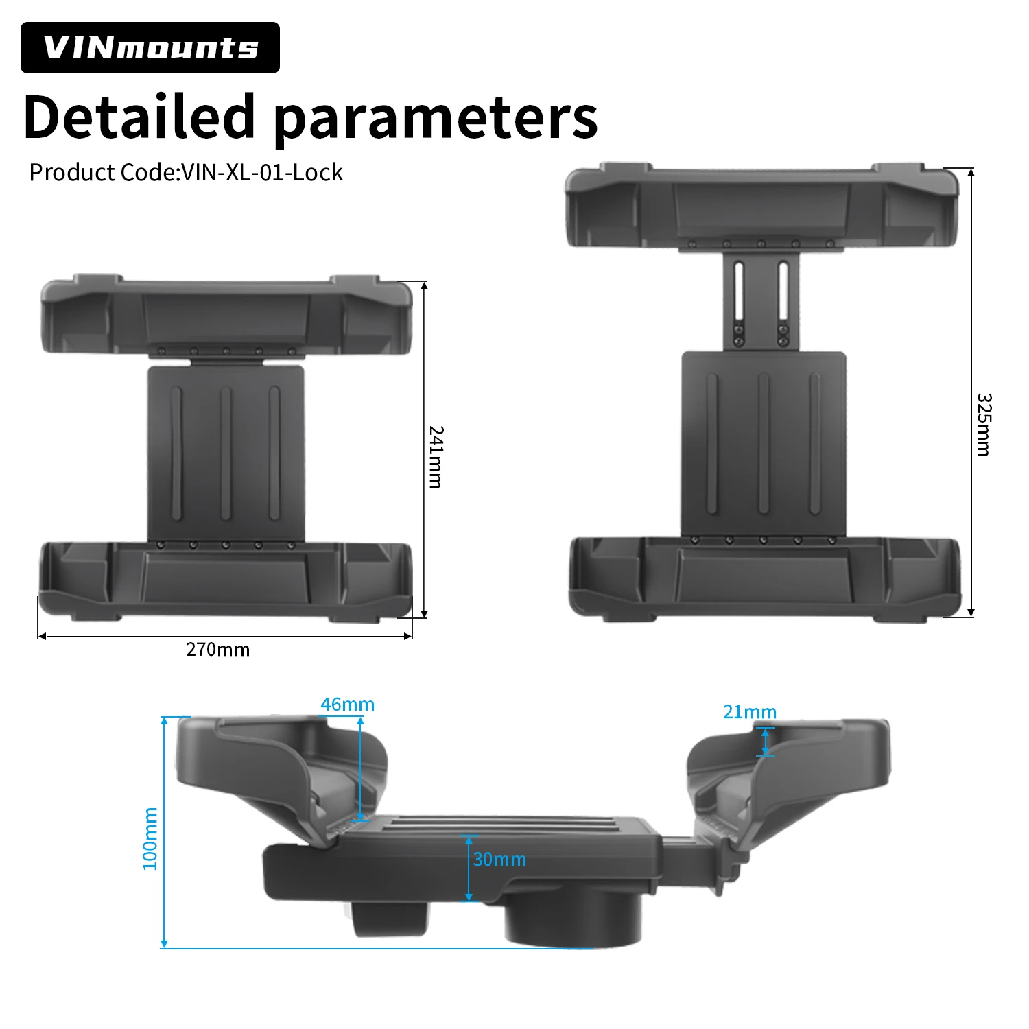 VINmounts Starlink Dedicated Anti-Theft Mount, with 1.5-Inch Ball Head, Suitable for Industrial Use, Compatible with RAM Mounts