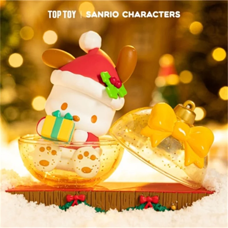 Christmas Tree Gift Series Pochacco HelloKitty Kuromi Pompompurin Mymelody Cinnamoroll Action Figures Toys Dolls Gifts for Kids