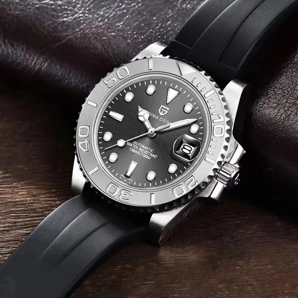 PAGANI DESIGN العلامة التجارية الأعلى ساعة رجالي كلاسيكية فاخرة 40 مللي متر ساعة اليد الميكانيكية السيراميك الحافة مقاوم للماء ساعات أوتوماتيكية للرجال #5