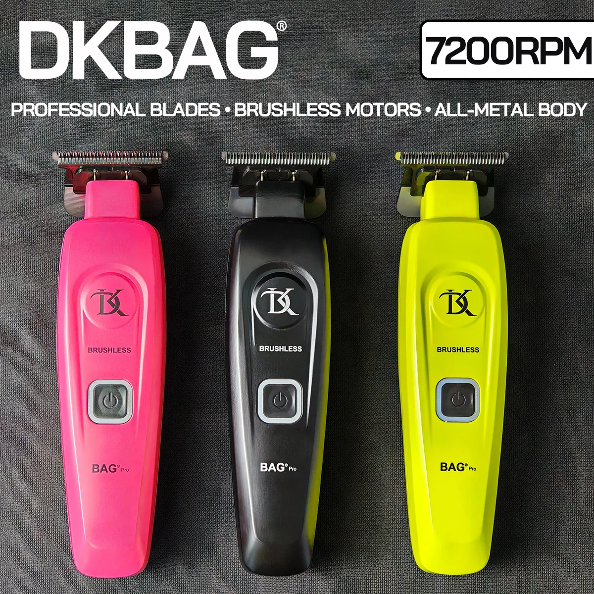 

Professional DK-078 7200RPM Hair Trimmer DLC Full Metal Hair Finish with Base Charging Clipper for Man Barber Brushless Motor