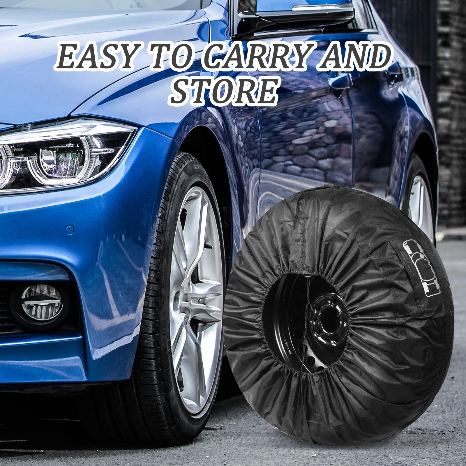 

Spare Tire Bag Black S 9944A Dirtproof Automotive Car SUV RV Trailer Protective Dust Spare Tire Cover For Auto Cover