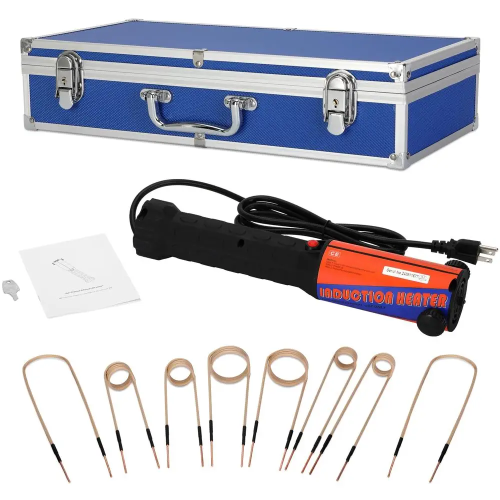 Induction Heater Kit Bolt Removal Tool Handheld 1100W Magnetic Induction Heating Rusty Screw Removal Automotive Equipment LED