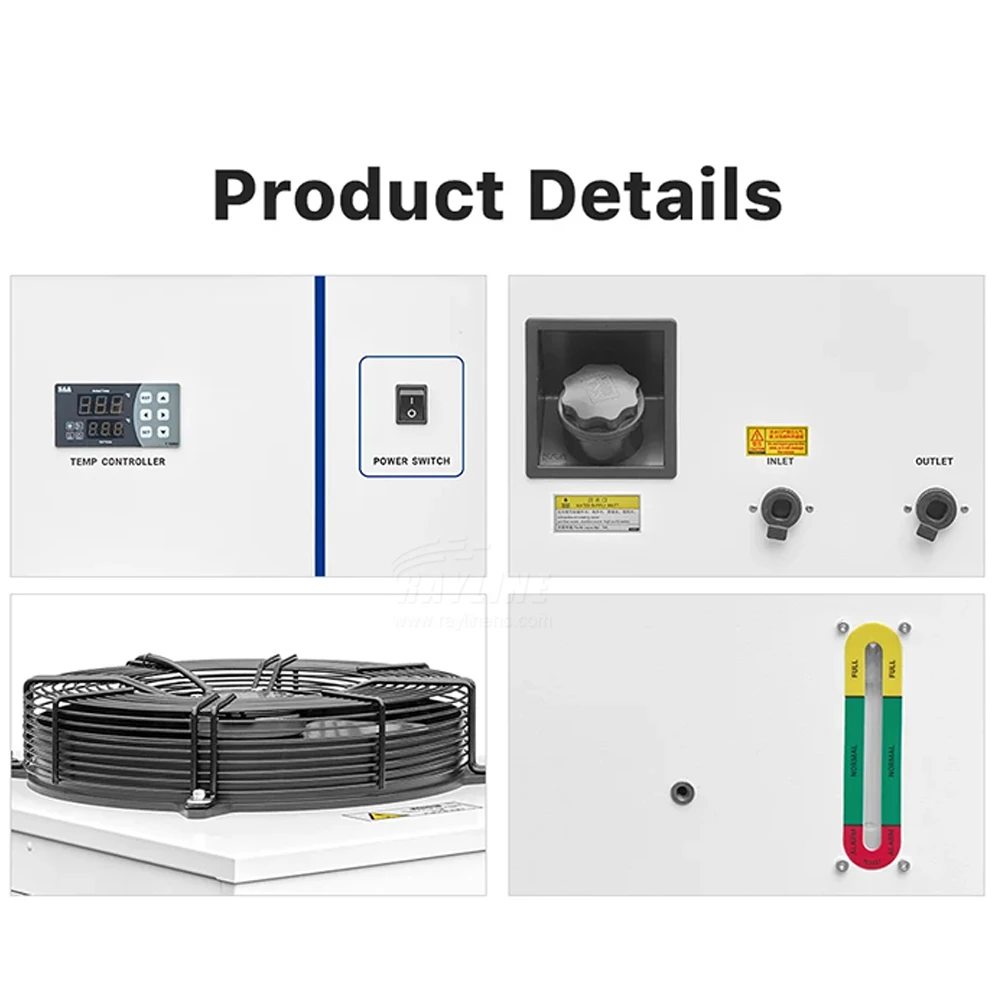 RayLine S&A CW-6100 Przemysłowy agregat wody chłodzącej do maszyny do grawerowania CO2 Chłodzenie 40W 50W 60W 80W Rura laserowa DG110V TG220V
