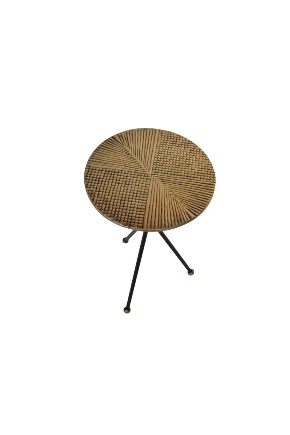 3'lü Zigon Bronze Custom Nişli Coffee Table