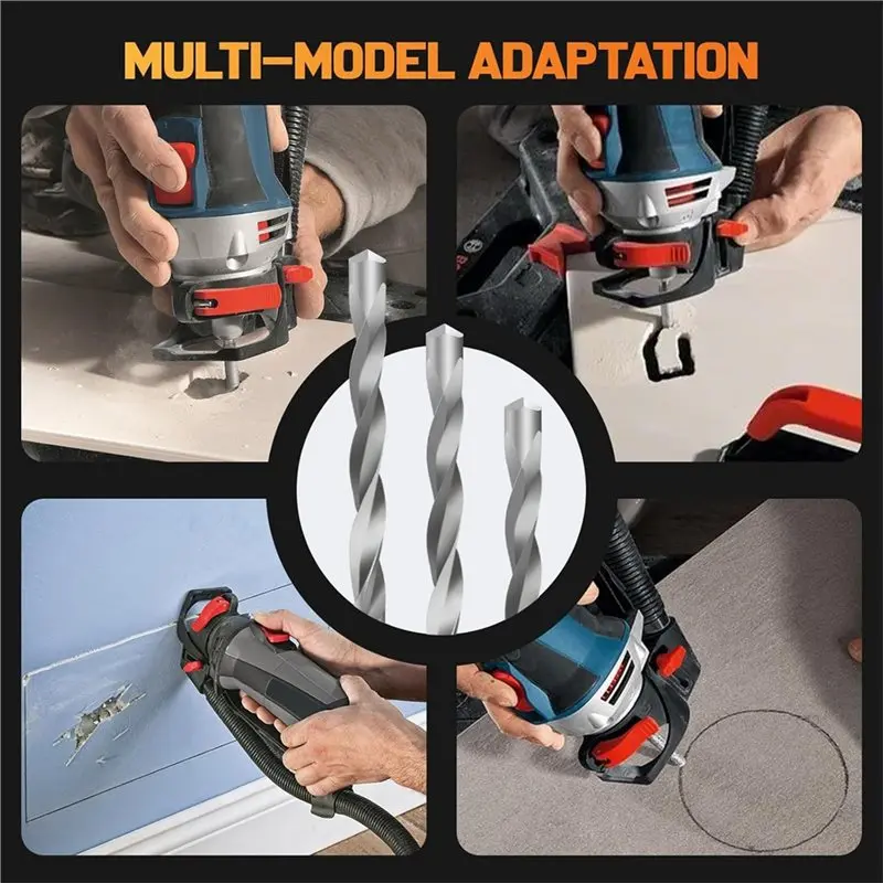 IALJ-Spiral Saw Compatible Guide Point Cutting Bits 50 PCS 1/8 Inch Hss Drywall Router Bits For Use With Power Tools