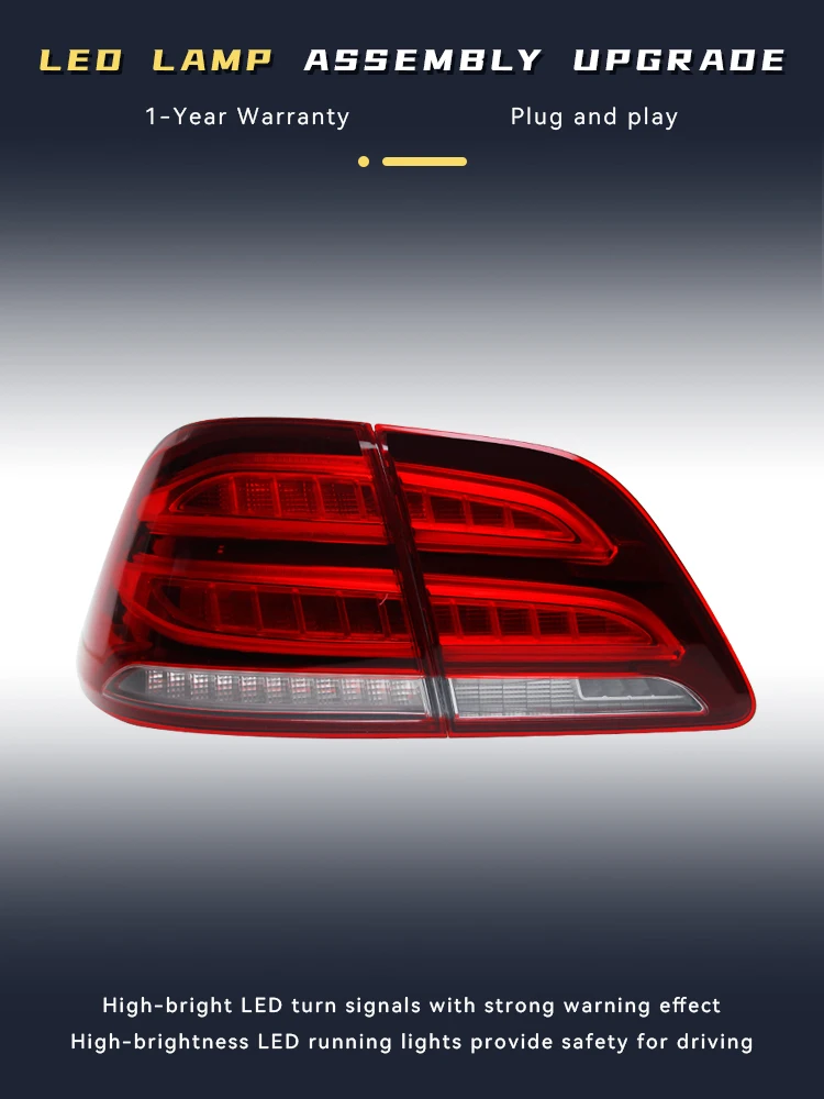 Car Lights For Benz W166 2012 2013 2014 2015 ML300 ML350 ML400 Facelift Rear Lamps DRL Tail Light Automotive Signal Accessories