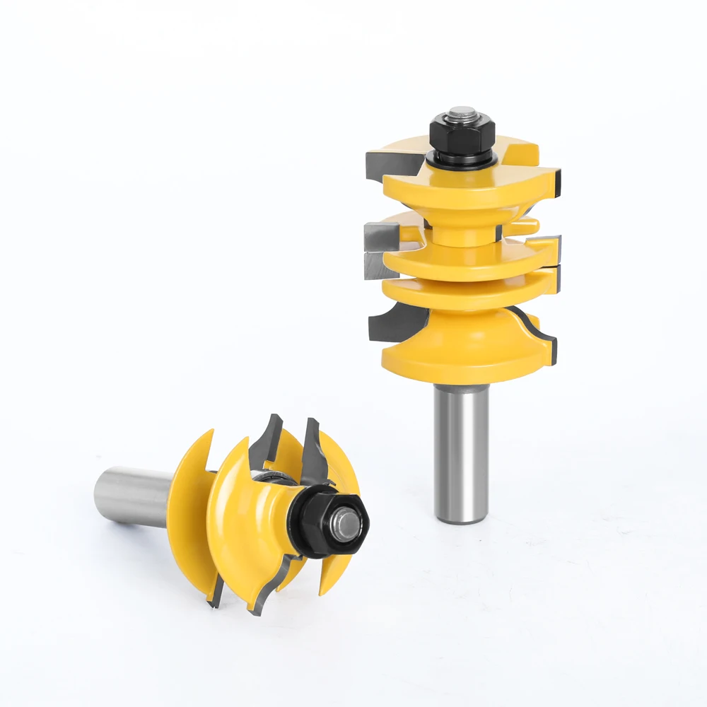 LAVIE 2pcs 12mm 1/2" Shank Entry & Interior Door Ogee Router Bit Matched MIlling Cutter Set for Wood Woodworking Machine 03123