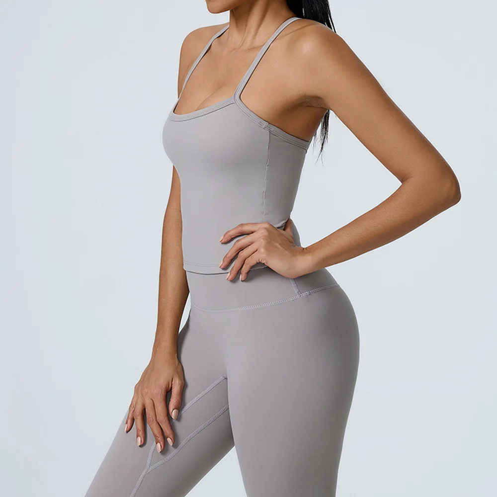 Sujetador de Yoga para mujer, Top Sexy ajustado deportivo para gimnasio, entrenamiento, sujetador de realce, ropa interior para Fitness, almohadilla para el pecho, sujetador antivibración extraíble