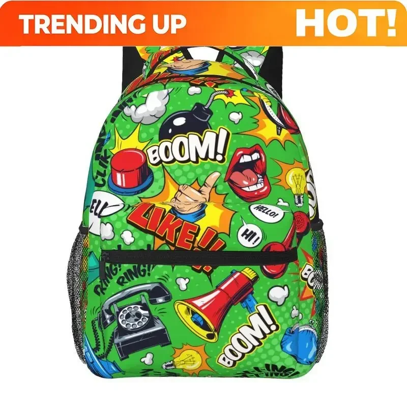 Custom Bag American Comic Book Collection Pop Art Print Travel Backpack Unisex Large Capacity Laptop Backpacks School Bookbag Fo