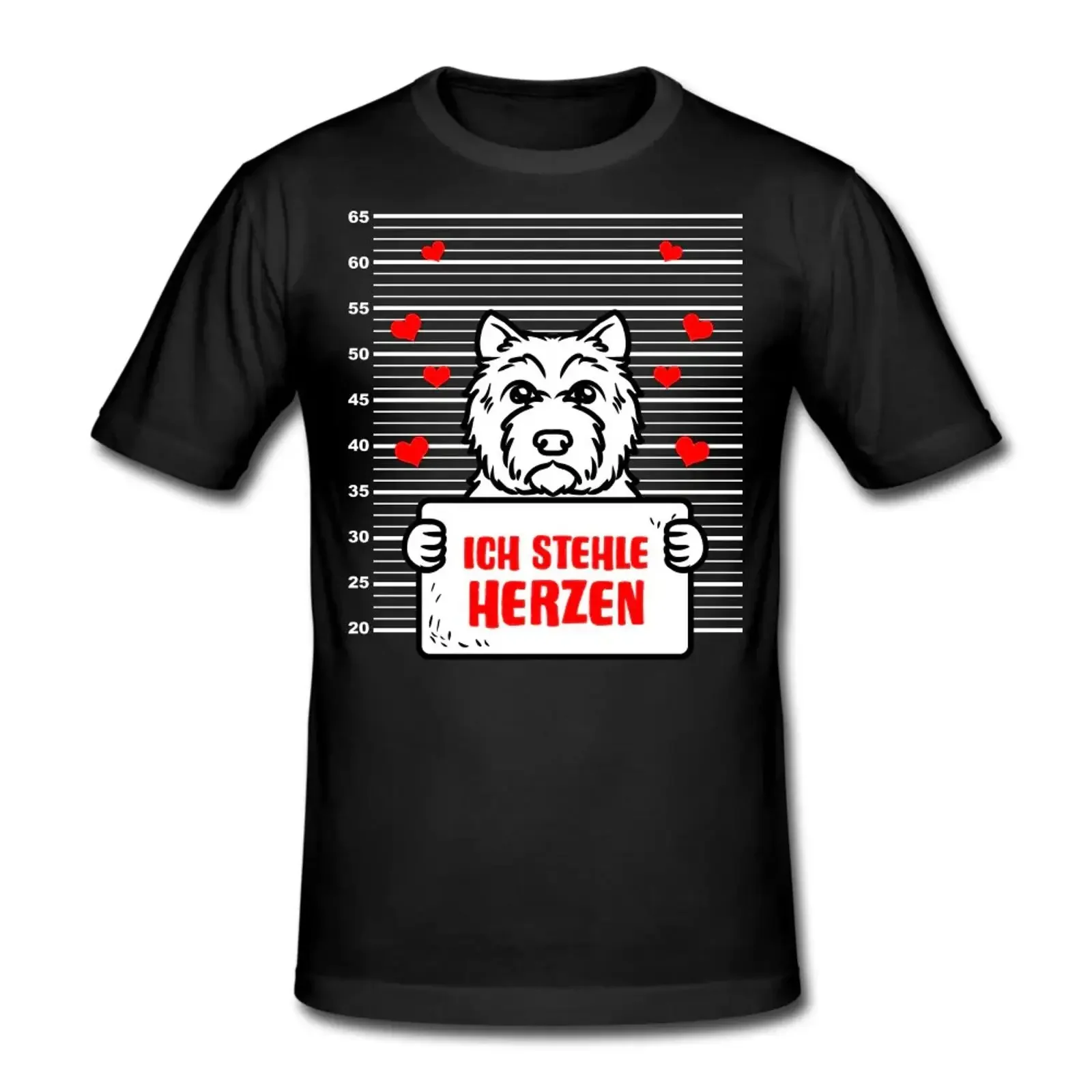 West Highland White Terrier T Shirt Valentinstag Hund Liebe Westie Geschenk vintage Washed Stretched Slightly streetwear