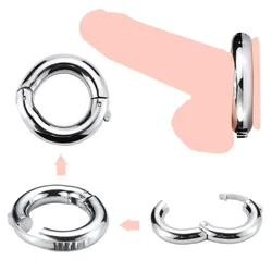 Adjustable Ball Stretcher Metal Penis Ring Men's Cock Ring Ejaculation Delay Cockring Erotic Erection Rings Men Adult Sex Toys