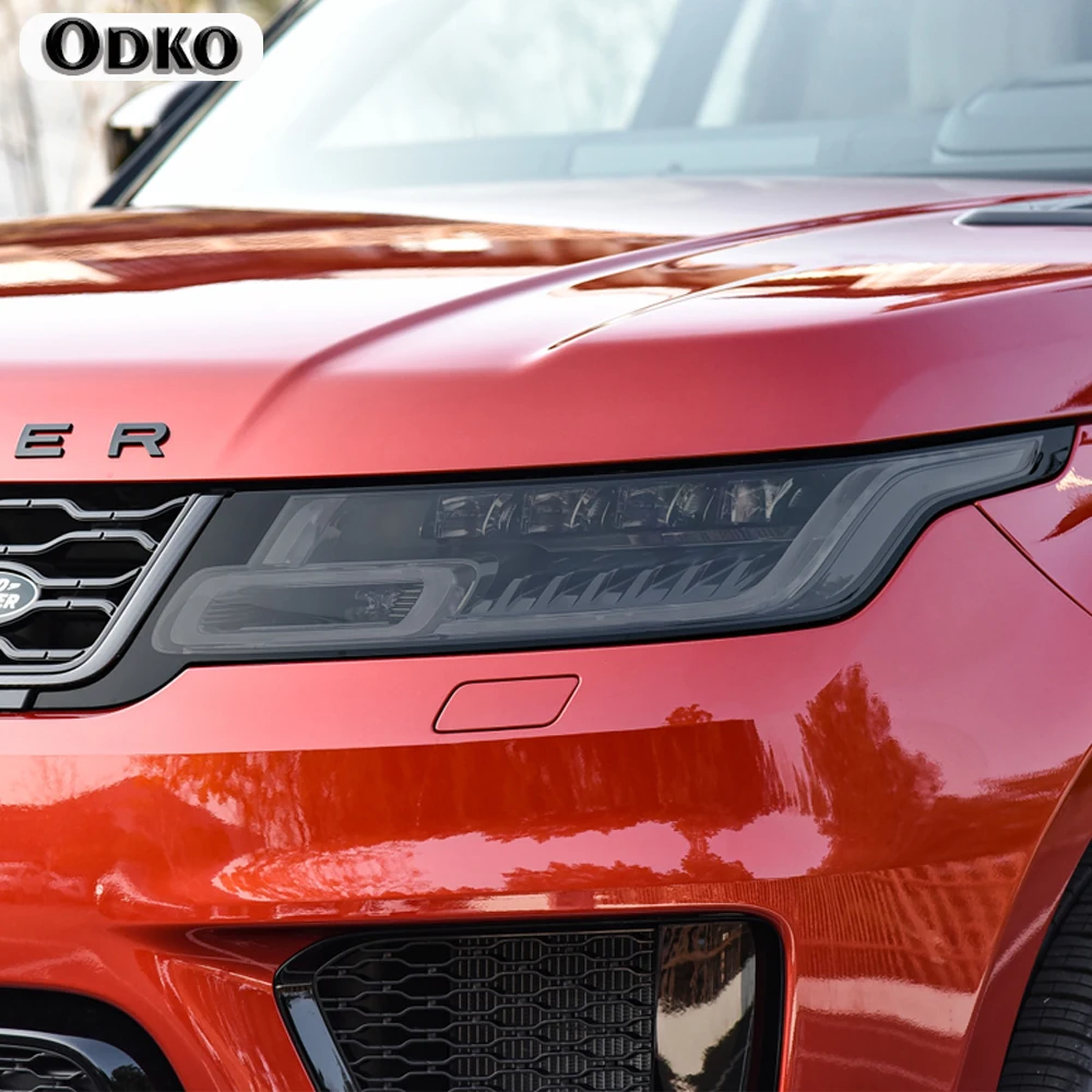 2 Pcs For For Range Rover Sport L494 2014-Present Car Headlight Tint Black Protective Film Transparent TPU Sticker Accessories