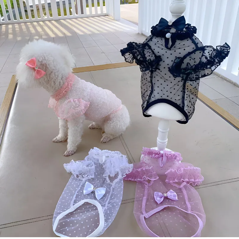 

Summer Pet Dog Vest Fashion Breathable Dog Shirt Clothes for Small Medium Dogs Pet Clothing Cute Cute Costume With Clip Suit