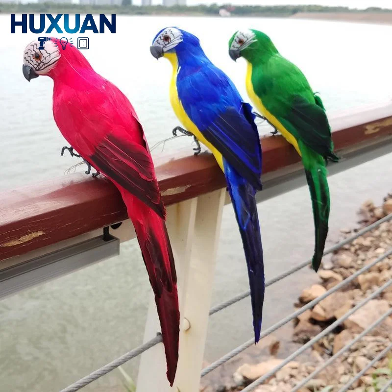 25/35cm Simulation Parrot Garden Decoration Creative Lawn Figurine Ornament Animal Bird Outdoor Garden Party Prop Decoration