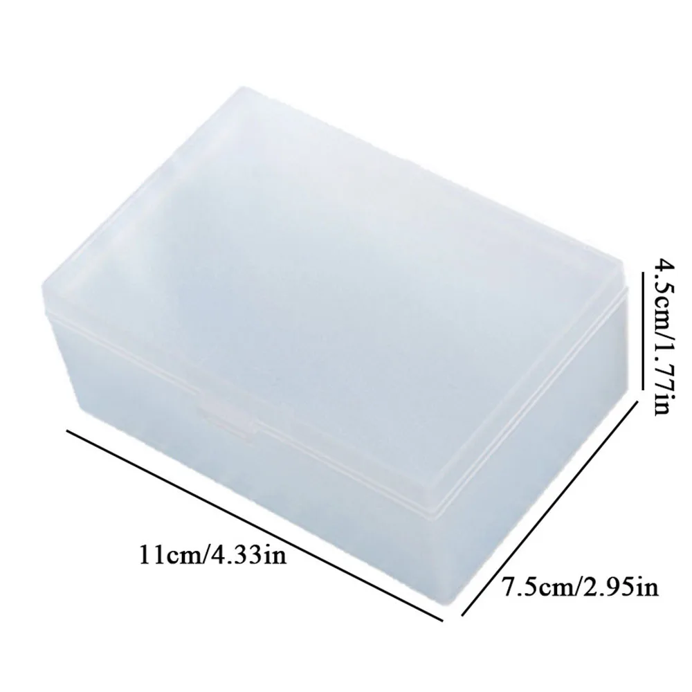 Mini Plastic Box Rectangular Box Translucent Box Packing Box Storage Box Dustproof Strong Jewelry Storage Case Container
