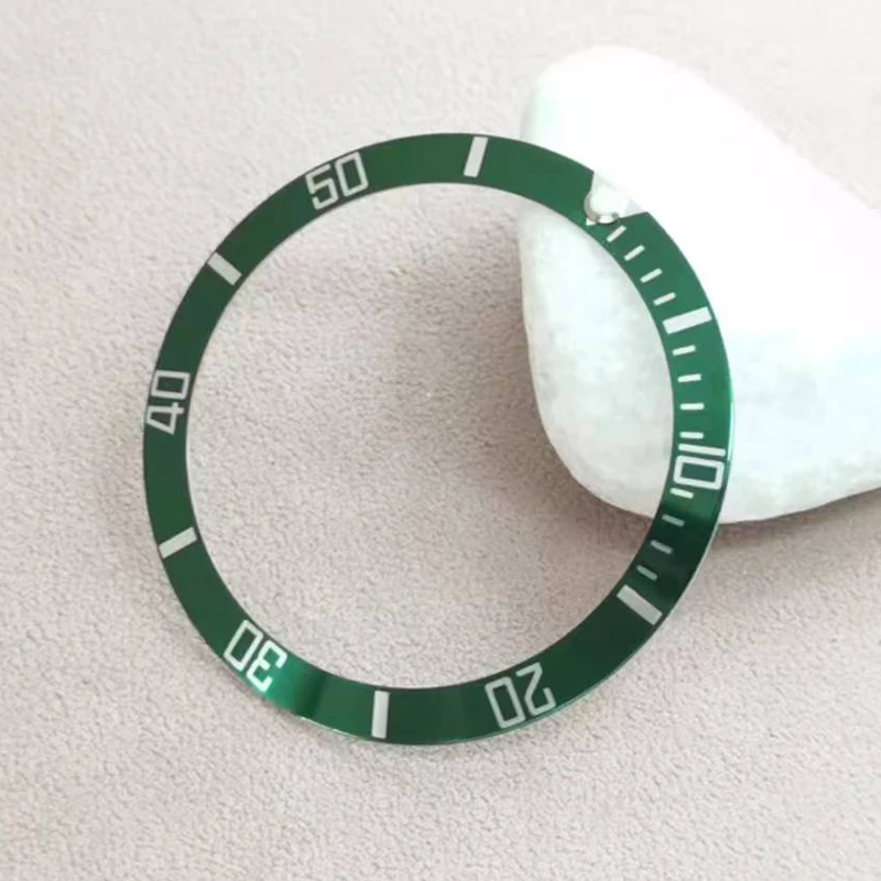 37.5mm Incline Aluminum Watch Bezel NH35 Case Ring Fits Submariner NH35 NH36 Diving Case Bezel Ring Men Watch Repair Parts