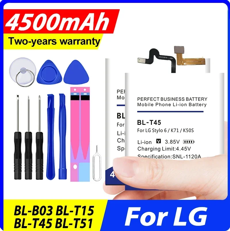 DaDaXiong High Quality BL-M03 BL-T16 BL-T45 BL-T51 Replace Battey For LG K22 Plus K42 K52 G Flex 2 Vu 4 Stylo 6 Phone + Tools