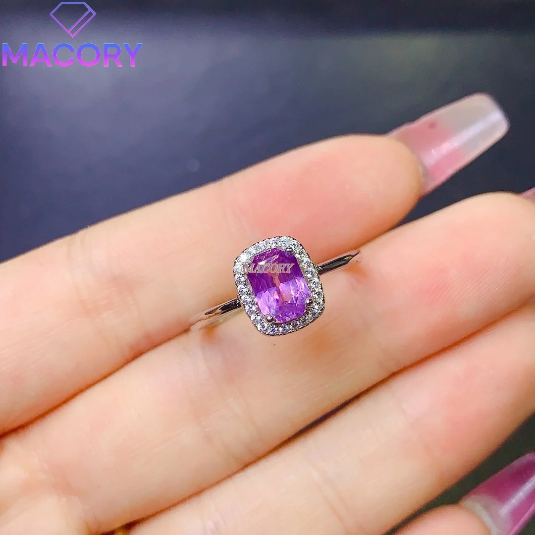 

Pure Natural Amethyst Rings, Sterling Silver Women's Fine Fine Jewelry, Engagement Wedding Party, Eye-catching Jewelry