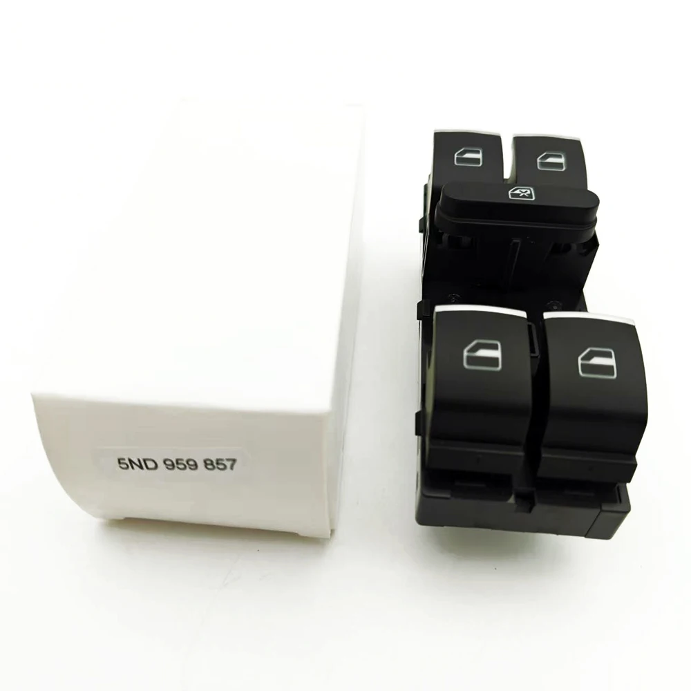 5ND959857 5ND959855 1K4959857B 7L6959855B Master Power Window Control Switch With Red Light For VW Golf Passat Tiguan Gti Jetta