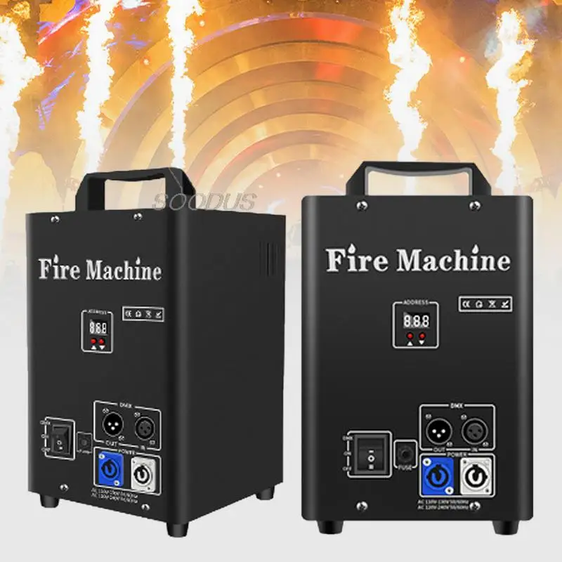 100W Flame Projector Stage Fire Flame Machine Dmx Instant Stop Device Stage Flame Thrower For Outdoor Event Dj with Safe Channel