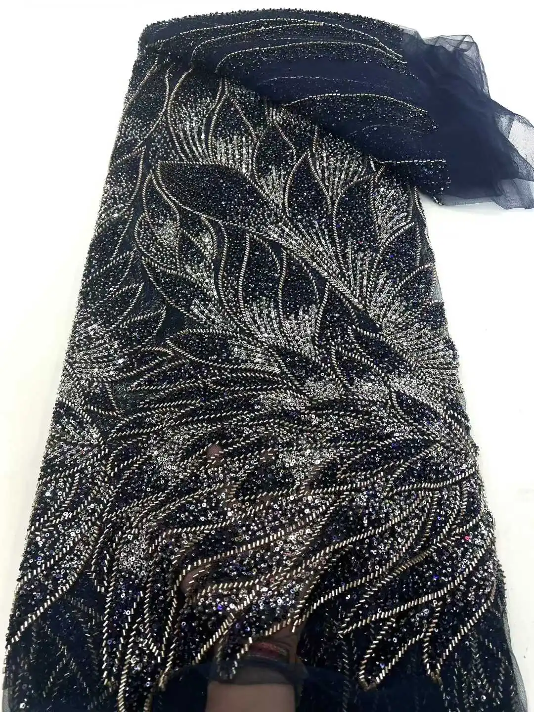 

Африканские кружевные ткани с бисером, новейшая ткань с пайетками, 5 ярдов, высокое качество, 2026, красная кружевная ткань для нигерийских свадебных платьев для женщин