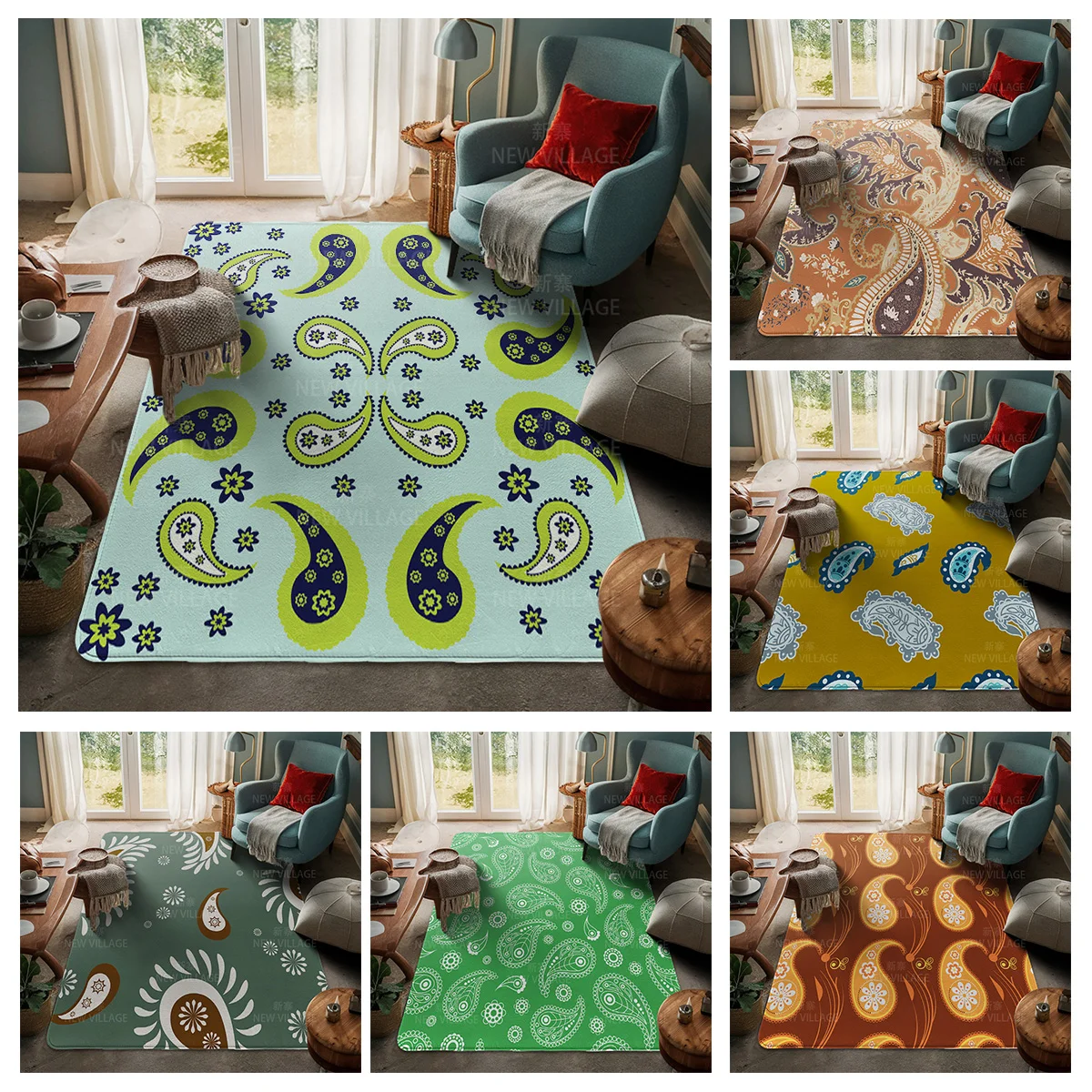 House entrance carpet Home door mat Room Bath Foot bathroom non-slip Kitchen water absorption rugs Modern Nordic geometric