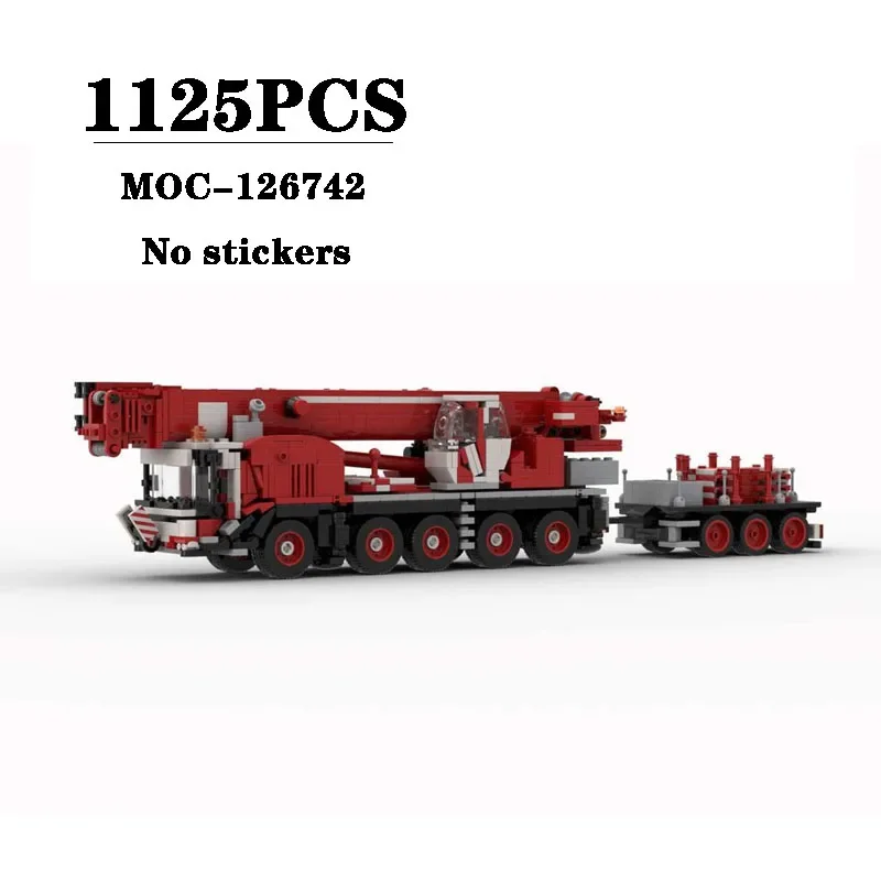 

Building Blocks MOC-126742 City Crane Truck Trailer Construction Model Ornament 1125PCS Children's Birthday Gifts Christmas Toys