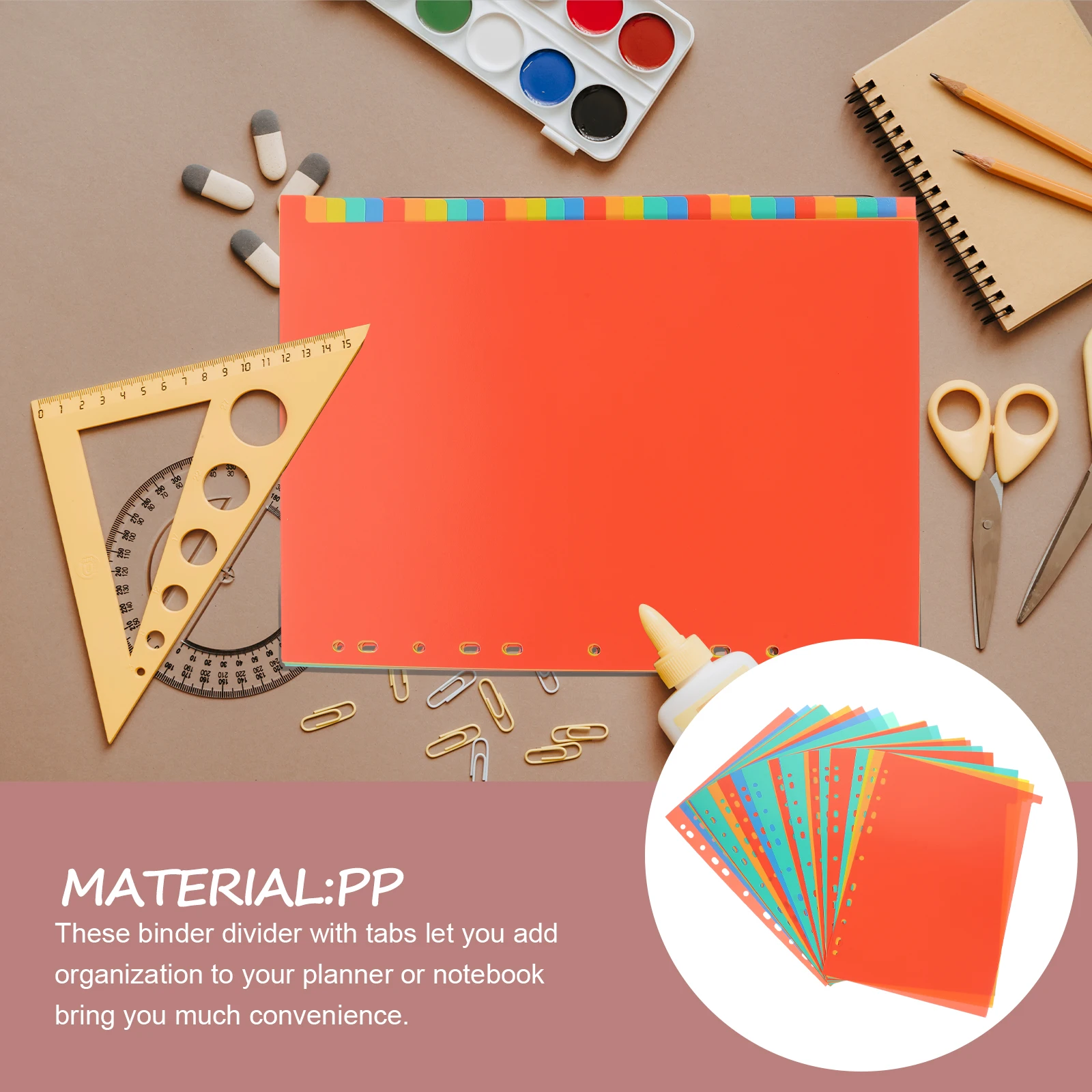 

A4 11-Hole Page Plastic Dividers for Binder Folder Pagination Paper Office Supplies Binder Dividers File Organizer