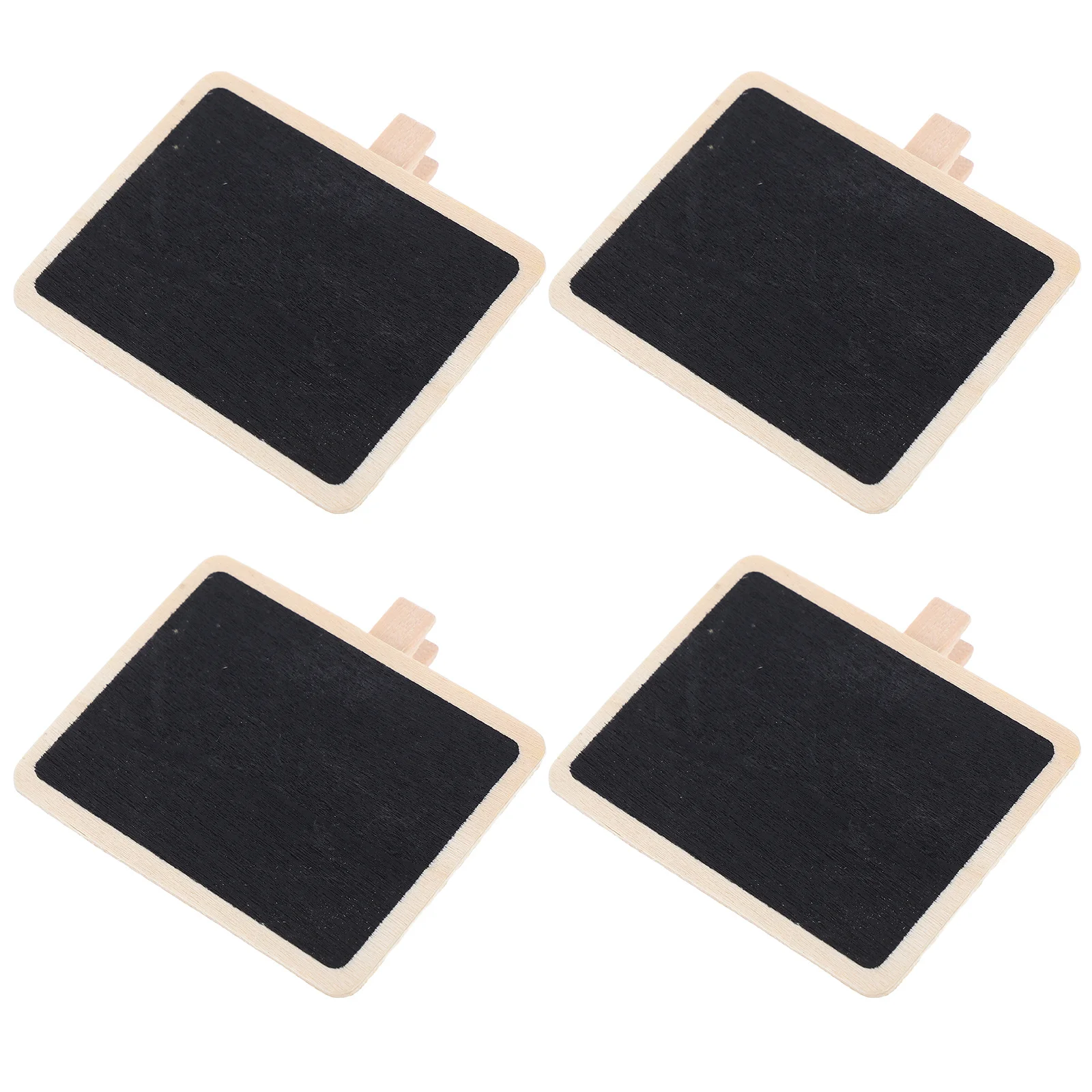 

4Pcs Mini Blackboard Clips Wooden Small Chalkboard Signs for Food Display Memo Photo Clip Reusable Label Holder
