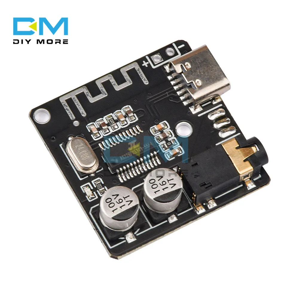 1-10pcs Mini Bluetooth Stereo Audio Receiver Board Module VHM-314 Bluetooth 5.0 MP3 Lossless Decoder Board Type-C 3.7-5V