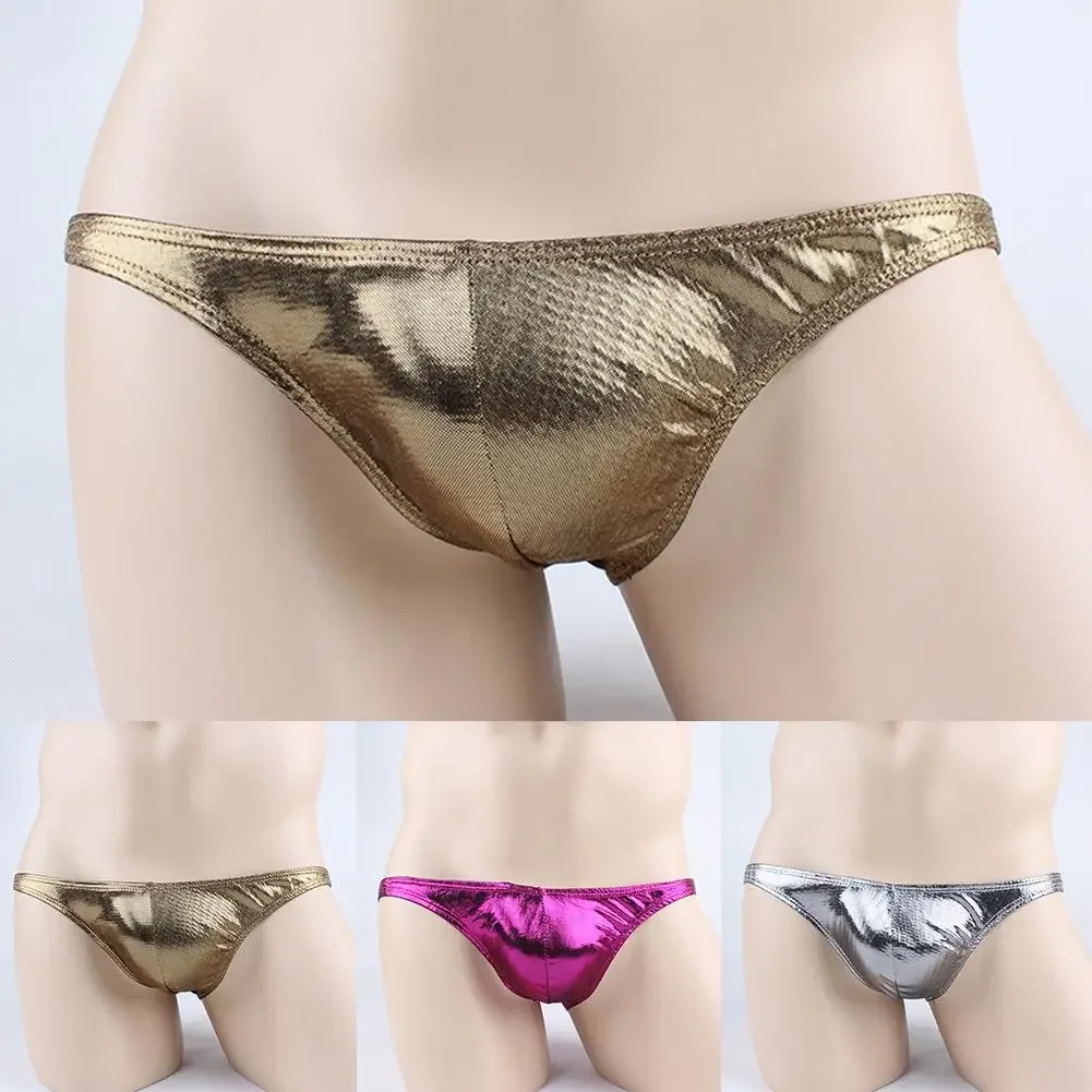 

Новые модные трусы, нижнее белье, мужские трусы-боксеры, сексуальные трусы с Т-образной спинкой, яркие цвета, повседневные стринги, полые лакированные кожаные стринги