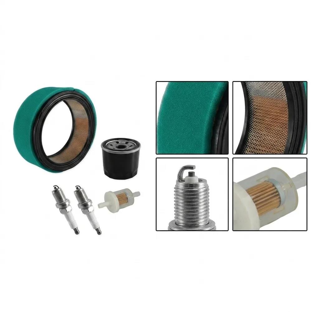 GT235E Tune-Up Kit Includes Air Filter with Green Foam Pre Cleaner Oil Filter Fuel Filter and 2 Spark for Engine Longevity