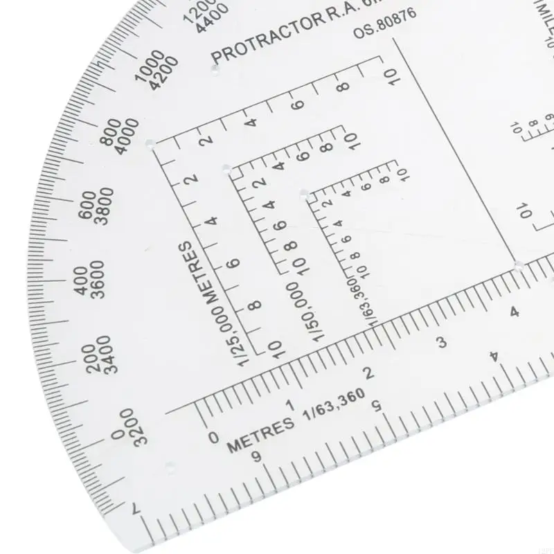 12PF Military Map Coordinate Scale Protractor Romer Grids Reference Tool