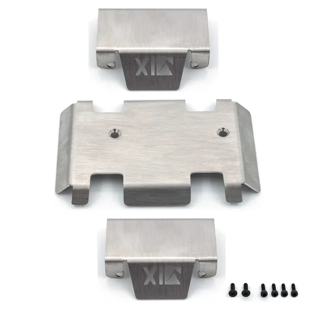 Stainless Steel Chassis Armor Axle Protector Skid Plate For RGT EX86190 EX 86190 LC76 1/10 RC Crawler Car Upgrade Parts