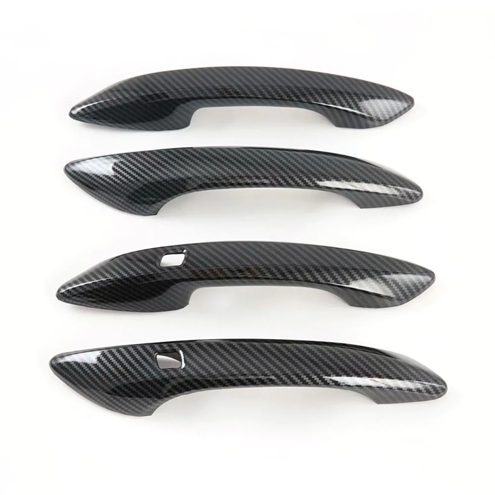 4Pcs/Set Carbon Fiber Texture Car Door Handle Panel Cover Trim for Hyundai 10Th Sonata DN8 2020 Car Styling