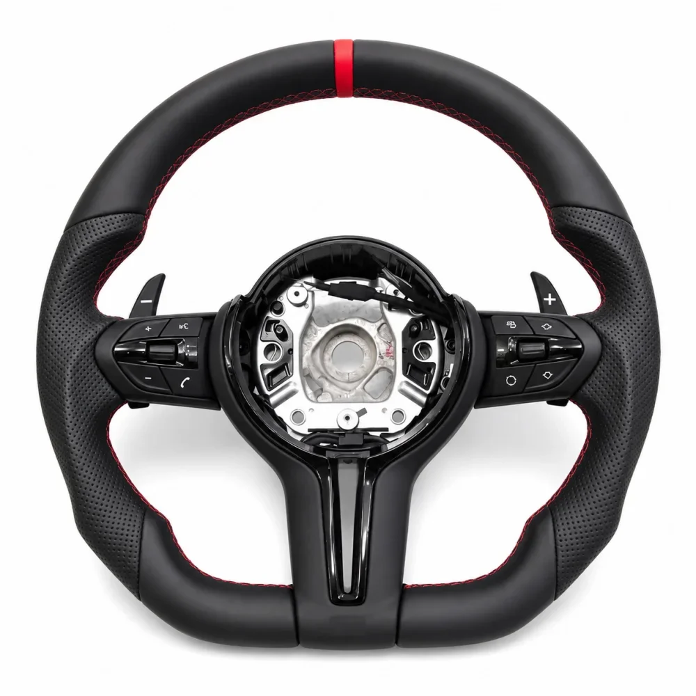 Steering Wheel With Red Mark For BMW E90 E70 E84 F30 F31 F34 F36 F20 F21 F22 F25 F26 F15 F10 F01 F02 F06 F11 F80 M3 F82 F90 M5